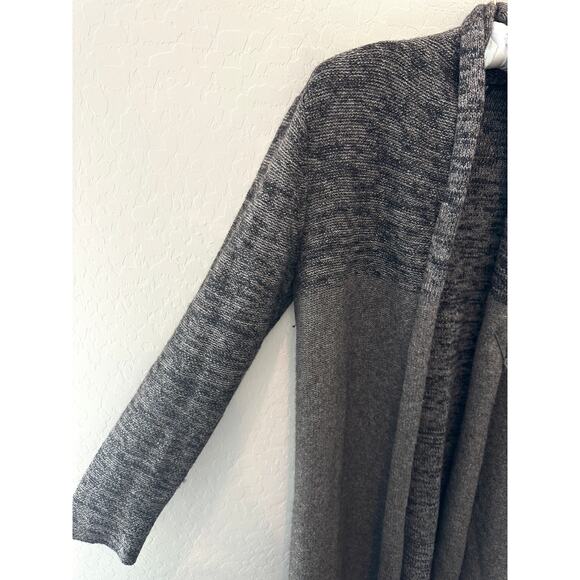 EILEEN FISHER | Gray Taupe Yak Wool Silk Blend Long Sweater Cardigan | Small - Picture 3 of 9